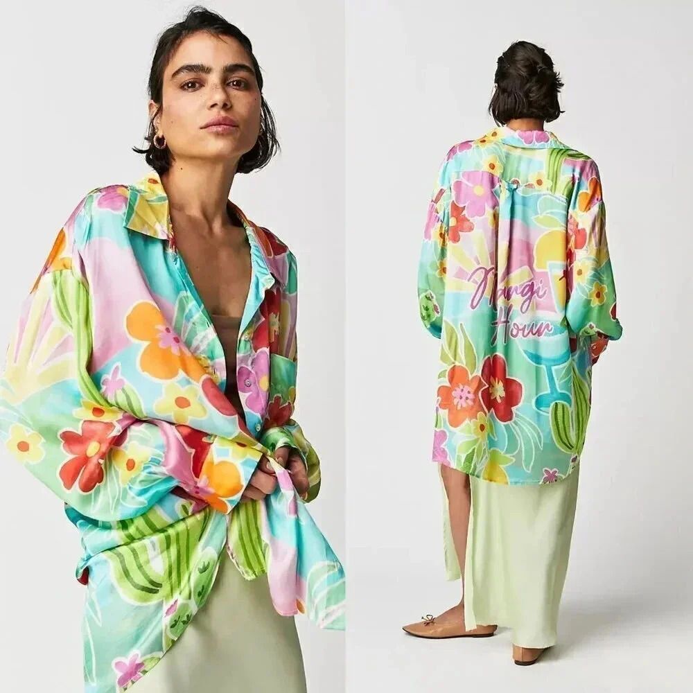 Free People Spell Margi Hour Shirt Dress Size Medium NWOT $199 - Picture 14 of 14